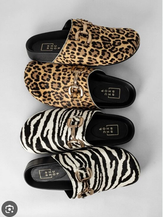 ShuShop Shoes - Shu Shop Leopard Clogs "NEW"